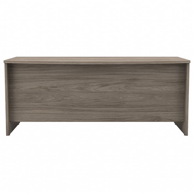 Studio C 72W x 36D Bow Front Desk in Modern Hickory - Engineered Wood