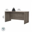 Studio C 60W x 30D Office Desk in Modern Hickory - Engineered Wood