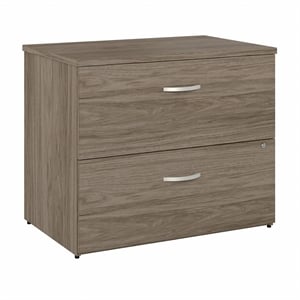 studio c 2 drawer lateral file cabinet in modern hickory - engineered wood