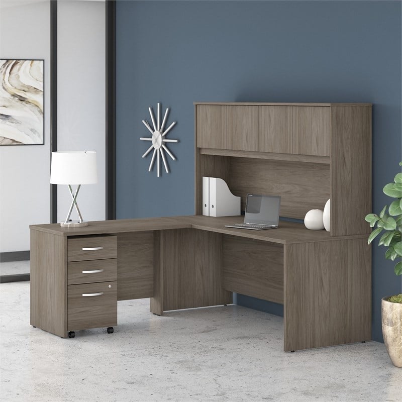 Studio C 72W Desk Hutch in Modern Hickory - Engineered Wood