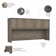 Studio C 72W Desk Hutch in Modern Hickory - Engineered Wood