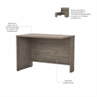 Studio C 42W Desk Return in Modern Hickory - Engineered Wood