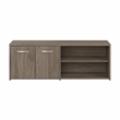 Studio C Low Storage Cabinet with Doors in Modern Hickory - Engineered Wood