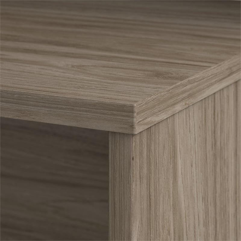 Studio C 60W L Shaped Desk with Drawers in Modern Hickory - Engineered Wood