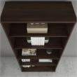 Hybrid Tall 5 Shelf Bookcase in Black Walnut - Engineered Wood
