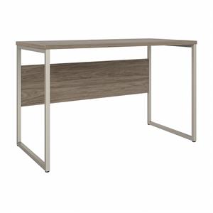 hybrid 48w x 24d computer table desk in modern hickory - engineered wood