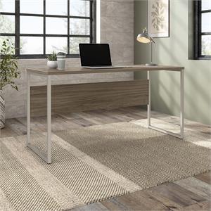 hybrid 60w x 24d computer table desk in modern hickory - engineered wood