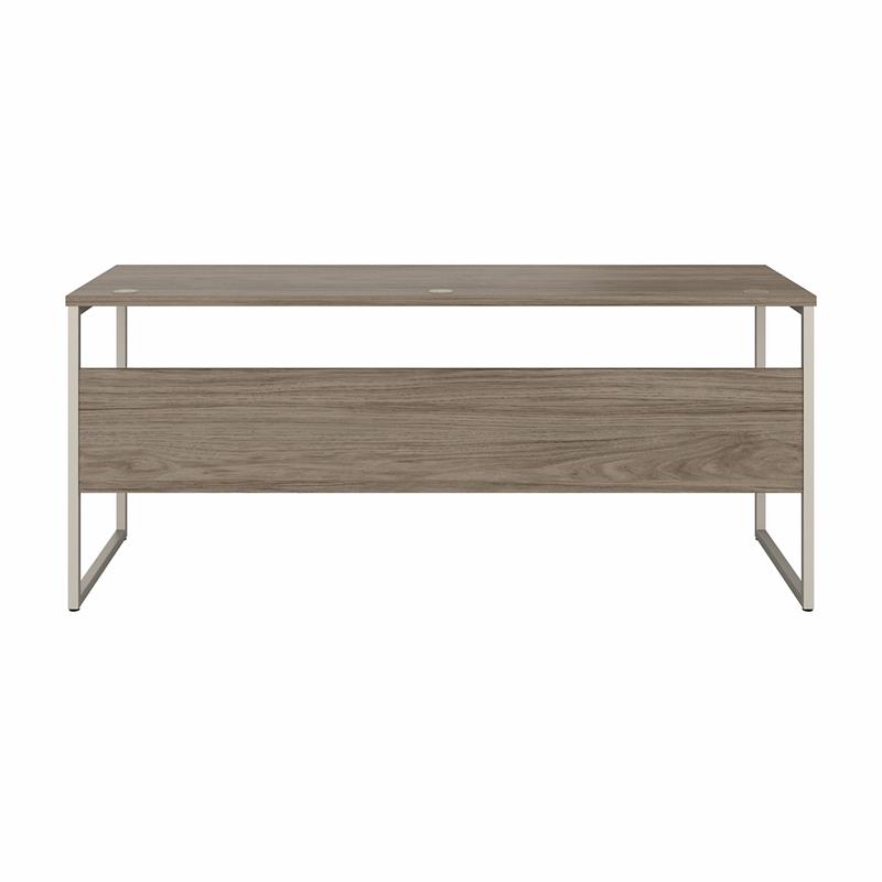 Hybrid 72W x 24D Computer Table Desk in Modern Hickory - Engineered Wood