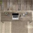 Hybrid 72W x 24D Computer Table Desk in Modern Hickory - Engineered Wood