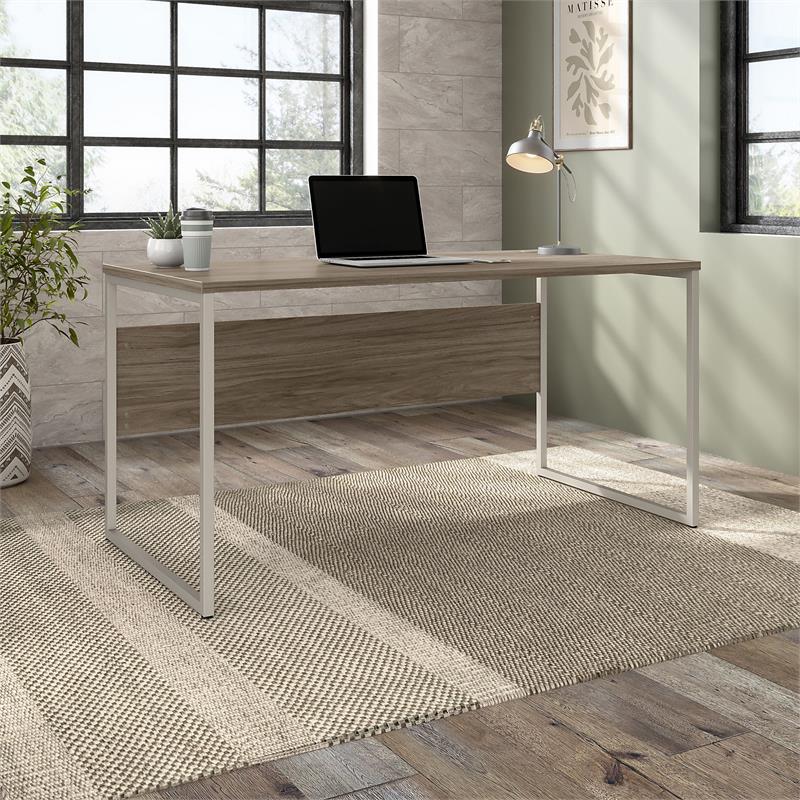 Hybrid 60W x 30D Computer Table Desk in Modern Hickory - Engineered Wood