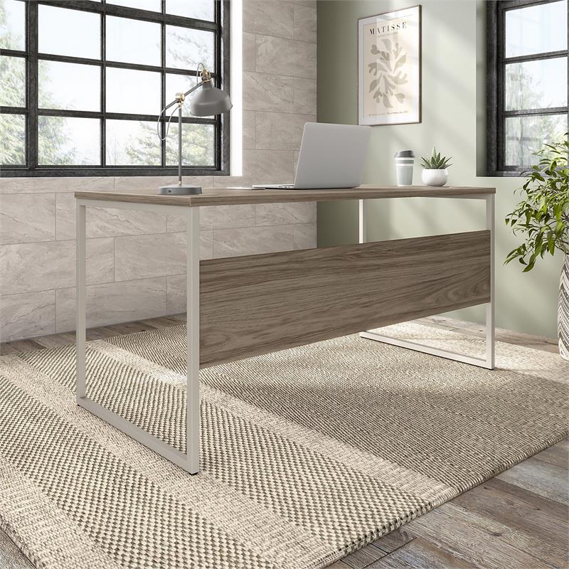 Hybrid 60W x 30D Computer Table Desk in Modern Hickory - Engineered Wood
