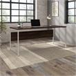 Hybrid 72W x 30D Computer Table Desk in Black Walnut - Engineered Wood