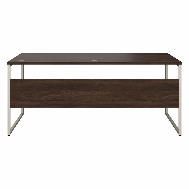 Hybrid 72W x 30D Computer Table Desk in Black Walnut - Engineered Wood