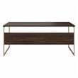 Hybrid 72W x 30D Computer Table Desk in Black Walnut - Engineered Wood