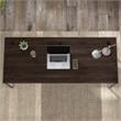 Hybrid 72W x 30D Computer Table Desk in Black Walnut - Engineered Wood