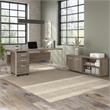 Hybrid 72W x 30D Computer Table Desk in Modern Hickory - Engineered Wood