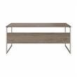 Hybrid 72W x 30D Computer Table Desk in Modern Hickory - Engineered Wood