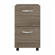Hybrid 2 Drawer Mobile File Cabinet in Modern Hickory - Engineered Wood