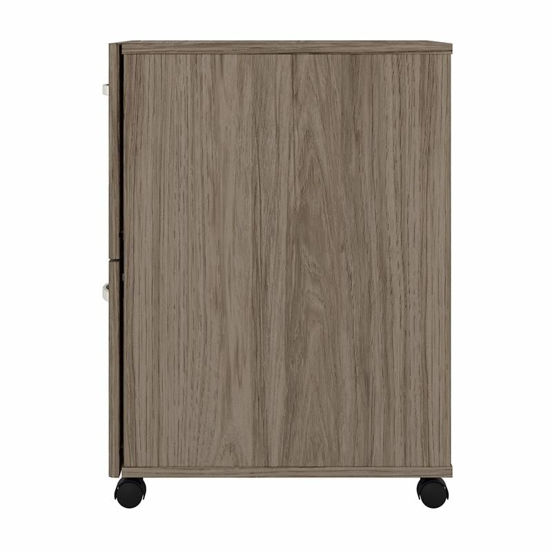Hybrid 2 Drawer Mobile File Cabinet in Modern Hickory - Engineered Wood