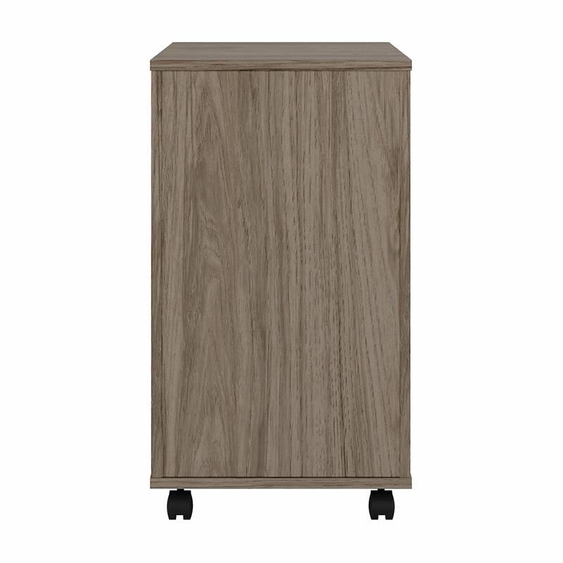 Hybrid 2 Drawer Mobile File Cabinet in Modern Hickory - Engineered Wood
