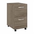 Hybrid 2 Drawer Mobile File Cabinet in Modern Hickory - Engineered Wood