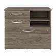 Hybrid Office Storage Cabinet with Drawers in Modern Hickory - Engineered Wood