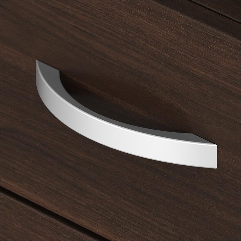 Hybrid 3 Drawer Mobile File Cabinet in Black Walnut - Engineered Wood