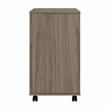 Hybrid 3 Drawer Mobile File Cabinet in Modern Hickory - Engineered Wood
