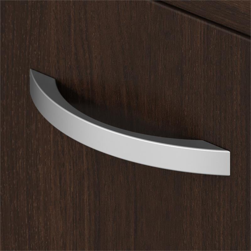 Hybrid Low Storage Cabinet with Doors in Black Walnut - Engineered Wood