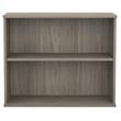 Hybrid Small 2 Shelf Bookcase in Modern Hickory - Engineered Wood