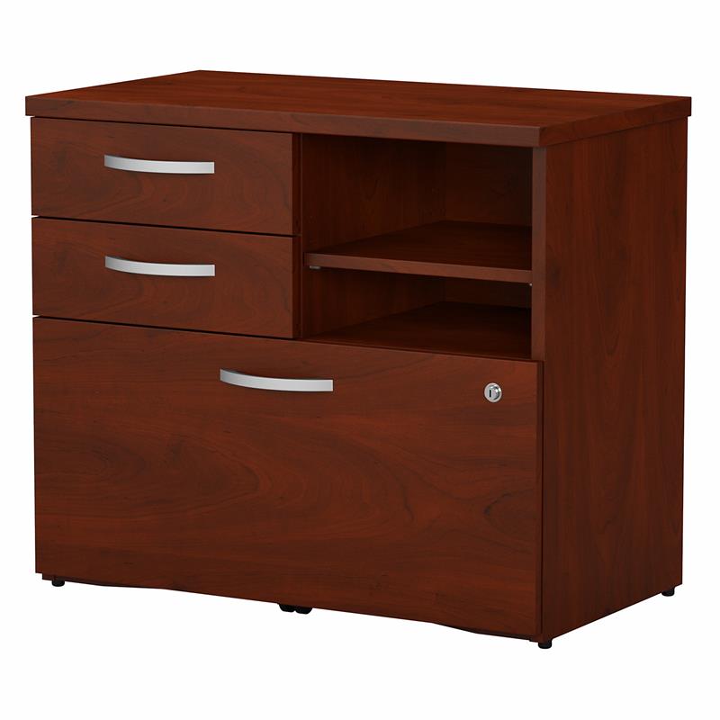 Studio C Office Storage with Drawers in Hansen Cherry