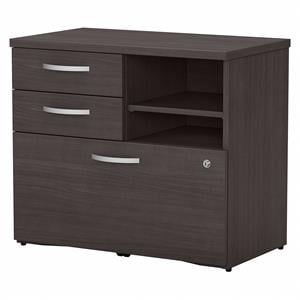 studio c office storage cabinet with drawers in storm gray - engineered wood