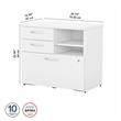 Studio C Office Storage Cabinet with Drawers in White - Engineered Wood