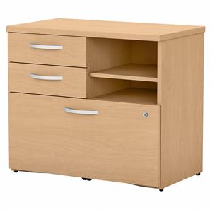 studio c office storage cabinet with drawers in natural maple - engineered wood