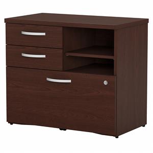 studio c office storage cabinet with drawers in harvest cherry - engineered wood