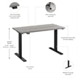 Move 60 Series 48W Adjustable Standing Desk in Platinum Gray - Engineered Wood