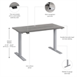 Move 60 Series 48W Adjustable Standing Desk in Platinum Gray - Engineered Wood