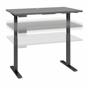 move 60 series 48w x 30d adjustable desk in platinum gray - engineered wood