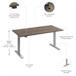 Move 60 Series 60W Adjustable Standing Desk in Modern Hickory - Engineered Wood