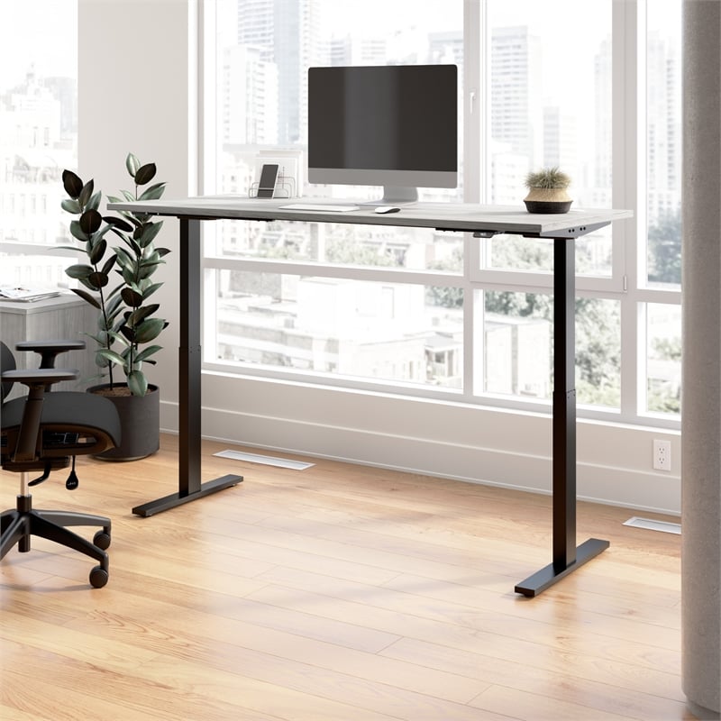 Move 60 Series 72W Adjustable Standing Desk in Platinum Gray - Engineered Wood