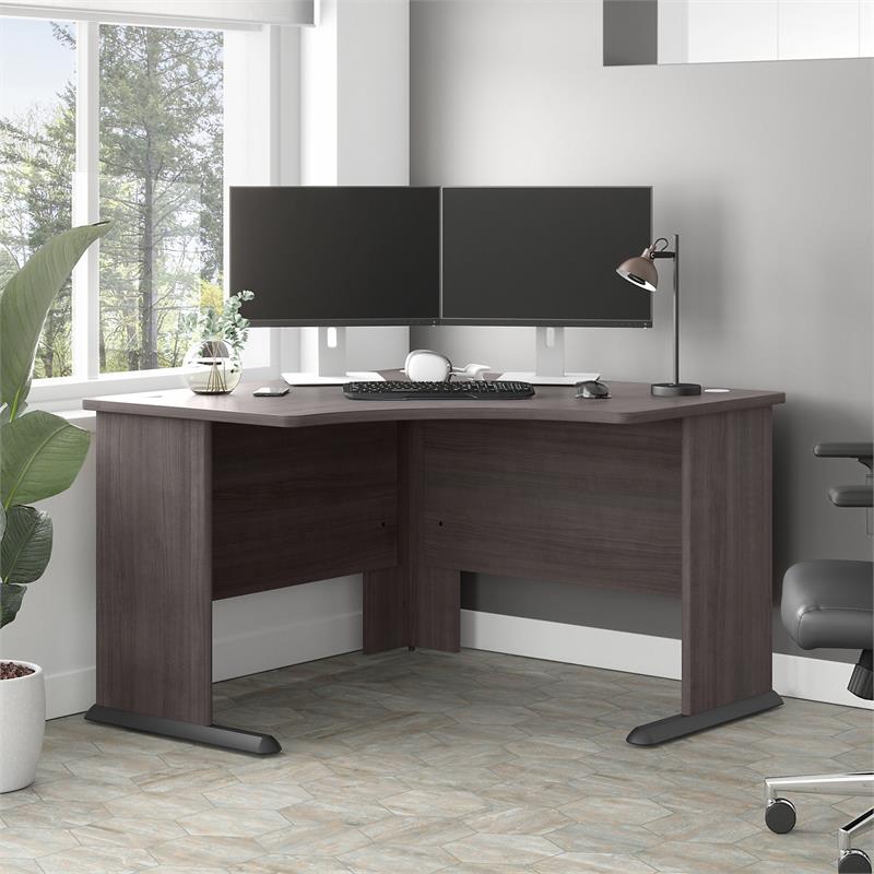 Studio A 48W Corner Computer Desk in Storm Gray - Engineered Wood