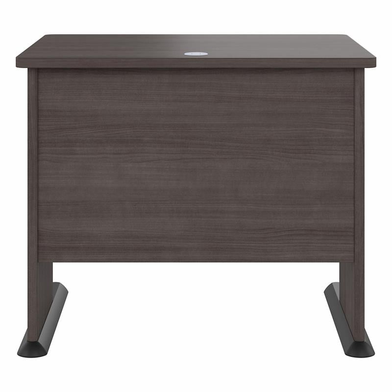 Studio A 36W Small Computer Desk in Storm Gray - Engineered Wood