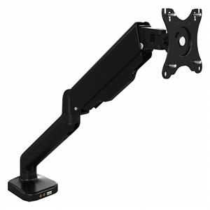 bush business furniture adjustable monitor arm with usb port in black - steel