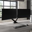Bush Business Furniture Adjustable Dual Monitor Arm with USB in Black - Steel