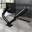 Bush Business Furniture Adjustable Dual Monitor Arm with USB in Black - Steel