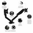 Bush Business Furniture Adjustable Dual Monitor Arm with USB in Black - Steel