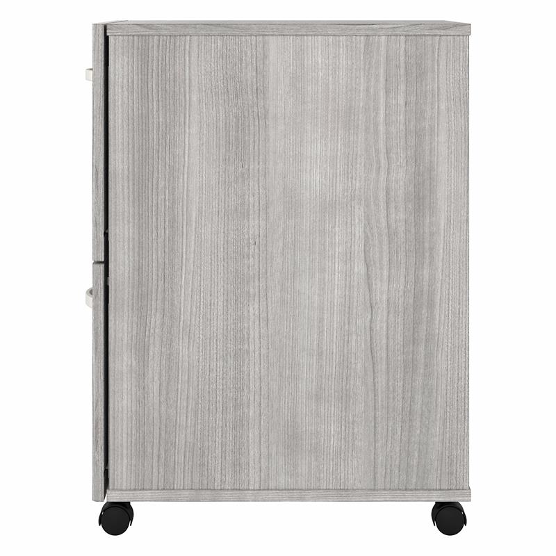 Hybrid 2 Drawer Mobile File Cabinet in Platinum Gray - Engineered Wood