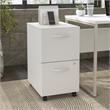Hybrid 2 Drawer Mobile File Cabinet in White - Engineered Wood