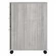 Hybrid 3 Drawer Mobile File Cabinet in Platinum Gray - Engineered Wood