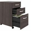 Hybrid 3 Drawer Mobile File Cabinet in Storm Gray - Engineered Wood